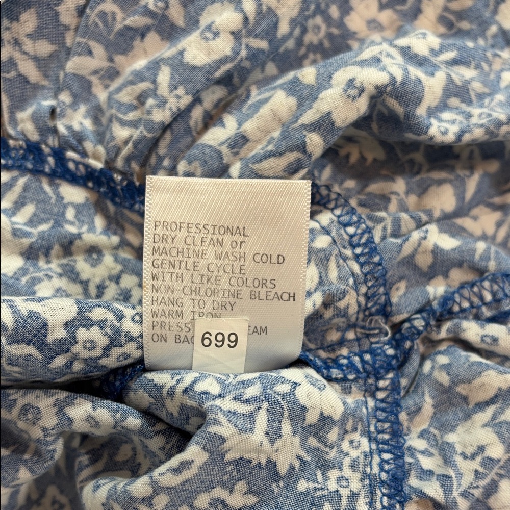 Rachel Zoe Blue and White Floral Tiered Mini Skirt - Picture 8 of 10